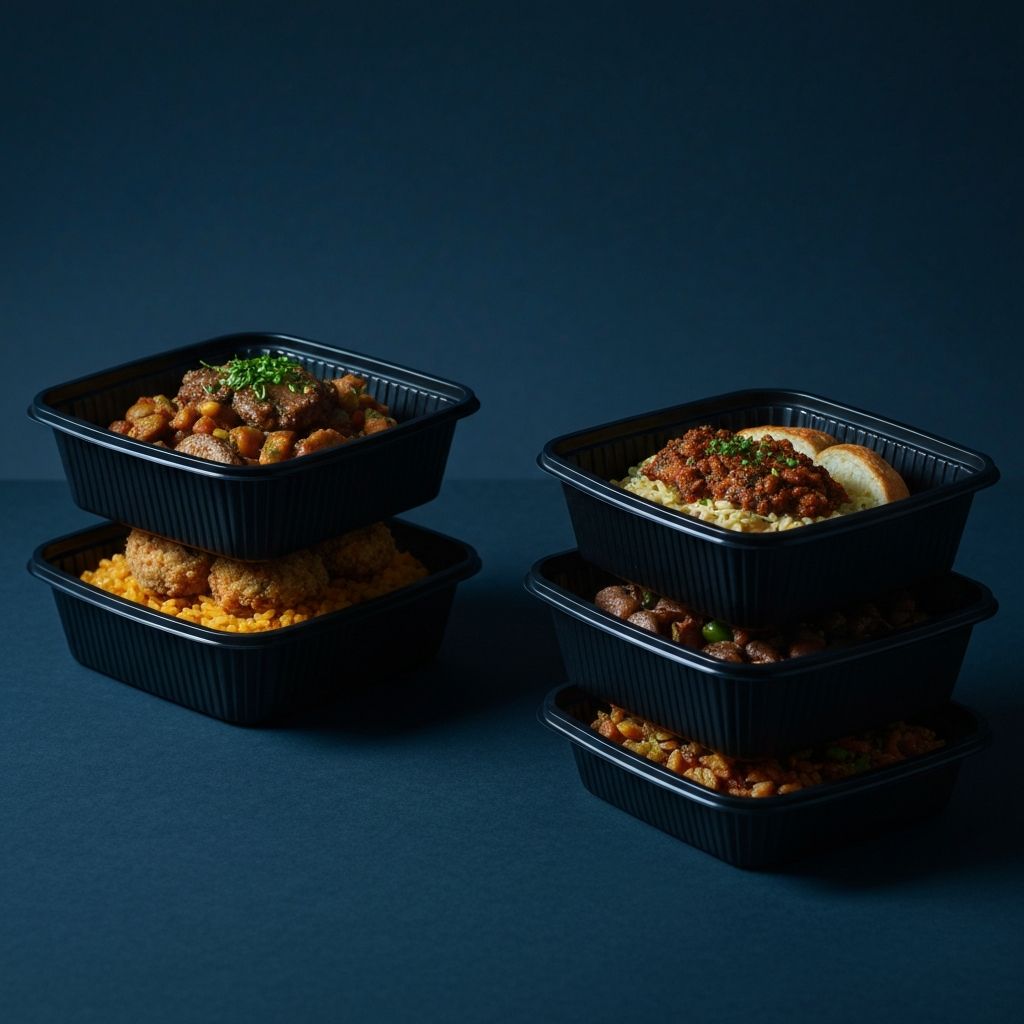 Atmosfärisk bild av staplat lager med premiumcontainrar